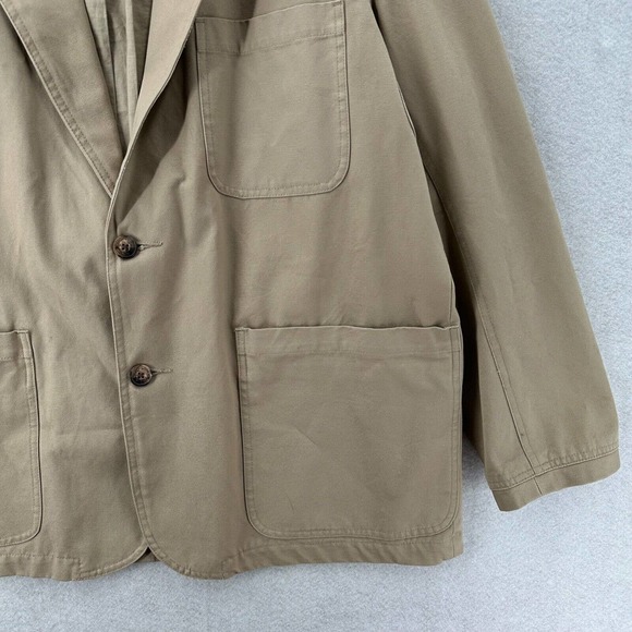 Duluth Trading Co Sports Coat Mens LARGE‎ Canvas Field Chino Blazer Jacket Black - Picture 9 of 15